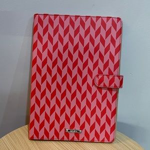 Stella & Dot Pink & Red Chevron Jewelry Portfolio Organizer